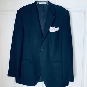JOHN W. NORDSTROM 100% CASHMERE COAL BLACK BLAZER 44L video